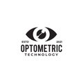 Optometric clinic logo design template