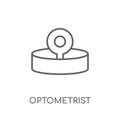 Optometrist linear icon. Modern outline Optometrist logo concept