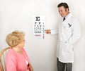 Optometrist Showing Eye Chart