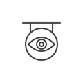 Optometrist signboard outline icon