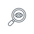 optometrist vector icon isolated on white background. Outline, thin line optometrist icon for website design and mobile, app