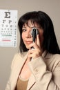 Optometrist vision checkup Royalty Free Stock Photo