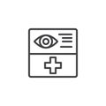 Optometry document form outline icon Royalty Free Stock Photo