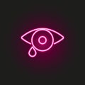 Optometry neon style icon. Simple thin line, outline vector of medical icons for ui and ux, website or mobile application Royalty Free Stock Photo