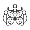 Optometry Phoropter. Line icon concept