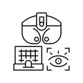 Optometry Phoropter. Line icon concept