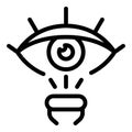 Optometry surgery icon, outline style Royalty Free Stock Photo
