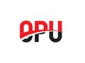 OPU Letter Initial Logo Design Vector Illustration Royalty Free Stock Photo