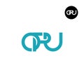 OPU Logo Letter Monogram Design Royalty Free Stock Photo