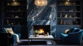 opulence dark blue marble