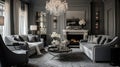 opulence living room gray