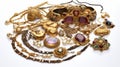 Opulence Unveiled: Roman Empress\'s Gleaming Golden Jewellery Ensemble