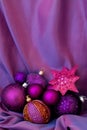 Opulent Christmas Decoration In Purple And Pink