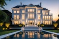 Highly luxury house outer exterior view depicting real estate Royalty Free Stock Photo