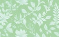 Opulent Elegance: Luxury Floral Pattern with Gold Leaves on Pastel Green Background.