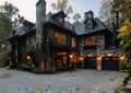 Opulent Elegance: A Tour of the Lavish Mansion\'s Stone-Clad Driv