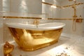 Opulent Gold bath. Generate Ai