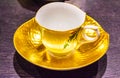 Opulent gold coffee cup masterwork Meissen porcelain Germany