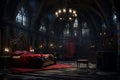 Opulent Gothic vampire room. Generate Ai