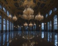 Opulent Hall of Mirrors: Realistic Versailles Gem Royalty Free Stock Photo