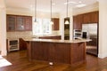 Opulent kitchen in dark wood