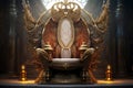 Opulent Majestic fantasy throne. Generate Ai