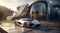 Opulent Mansion Showcases Stylish Supercar