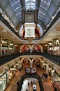 Decorative interior atrium of heritage shopping center of Queen Victoria Building QVB in Sydney CBD, Australia Royalty Free Stock Photo