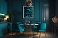 Opulent Oasis Hyper-Detailed 8K UHD Rendering of a Luxurious Modern Dining and Living Room Ai Generated