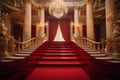 Opulent Red carpet stage. Generate Ai