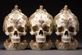 Opulent Rococo skull. Generate Ai Royalty Free Stock Photo