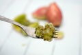 Opuntia ficus-indica cactus fruits opened on a white background Royalty Free Stock Photo