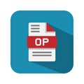 Opus audio file flat icons, document, files type,extension, format symbol icon
