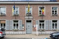 Opwijk, Flemish Brabant - Belgium - Rectangular facade of the city hall Royalty Free Stock Photo
