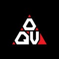 OQT triangle letter logo design with triangle shape. OQT triangle logo design monogram. OQT triangle vector logo template with red Royalty Free Stock Photo