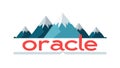 Oracle Cloud Infrastructure, Enterprise Data Scalable Solutions, vector design Generative AI Royalty Free Stock Photo