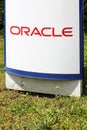 Oracle logo on a panel Royalty Free Stock Photo