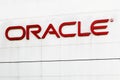 Oracle logo on a wall Royalty Free Stock Photo