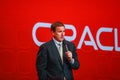 Oracle president Mark Hurd makes speech at Oracle OpenWorld conference