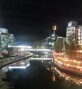 The oracle shopping centre at night