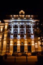 Oradea in Bihor county, Romania - Palace of Justice, old courthouse at night. Royalty Free Stock Photo