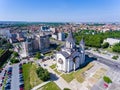Oradea Cathedral in the city center Royalty Free Stock Photo