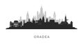 Oradea Cityscape Silhouette Royalty Free Stock Photo