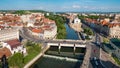 Oradea panorama from above Royalty Free Stock Photo