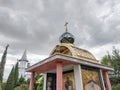 Oradea, Romania - July 11 2022: detail from the Holy Cross Orthodox Monastery