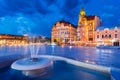Oradea, Romania. Twilight with Union Square