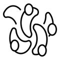 Oral bacteria icon, outline style Royalty Free Stock Photo