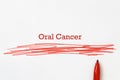 Oral cancer on white