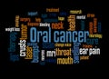 Oral cancer word cloud concept  3 Royalty Free Stock Photo