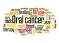 Oral cancer word cloud concept  2 Royalty Free Stock Photo